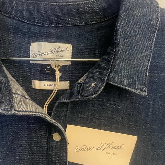 Universal Thread Dark Blue Button Down Shirt - Picture 7 of 7